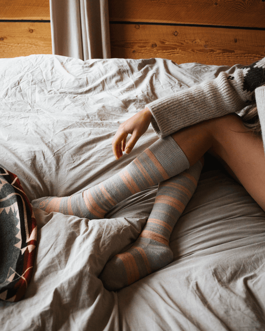 Mohair Wool Striped Knee High Sock for Everyday (+7 colors)