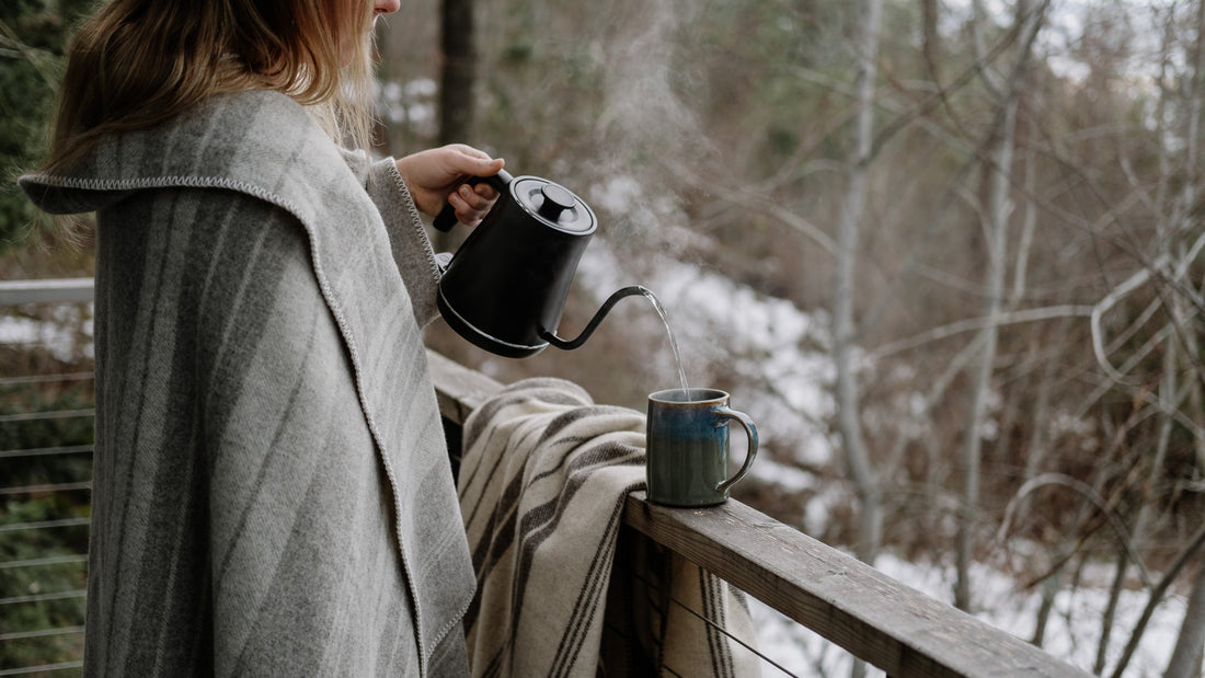 Winter Rain, Christmas, and Mohair Throws