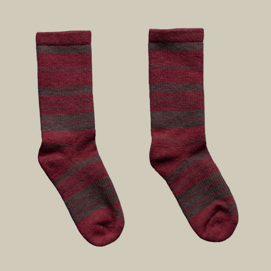 Mohair Wool Striped Crew Sock for Everyday (+6 colors)
