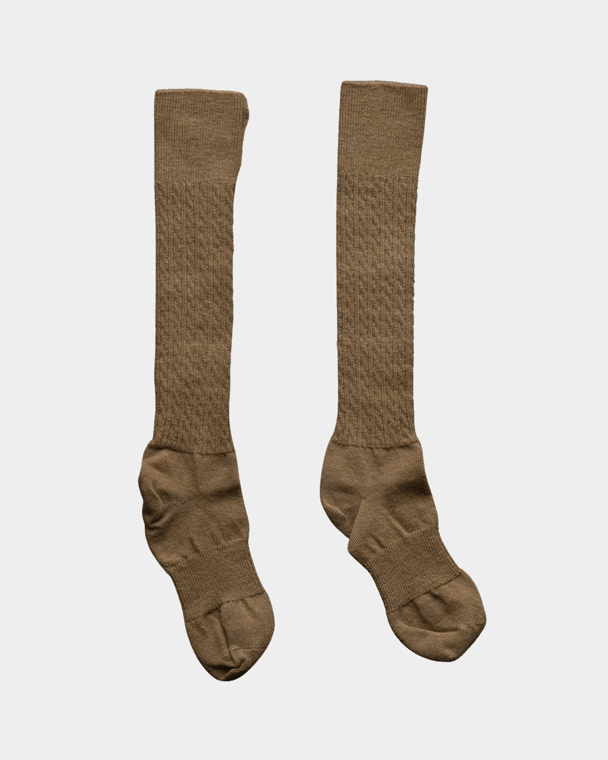 Mohair Wool Cable Knit Knee High Sock (+4 colors)