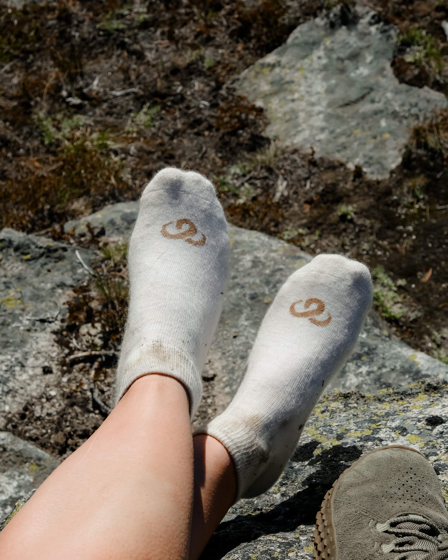 Mohair Wool Ankle Socks for Everyday - Natural White