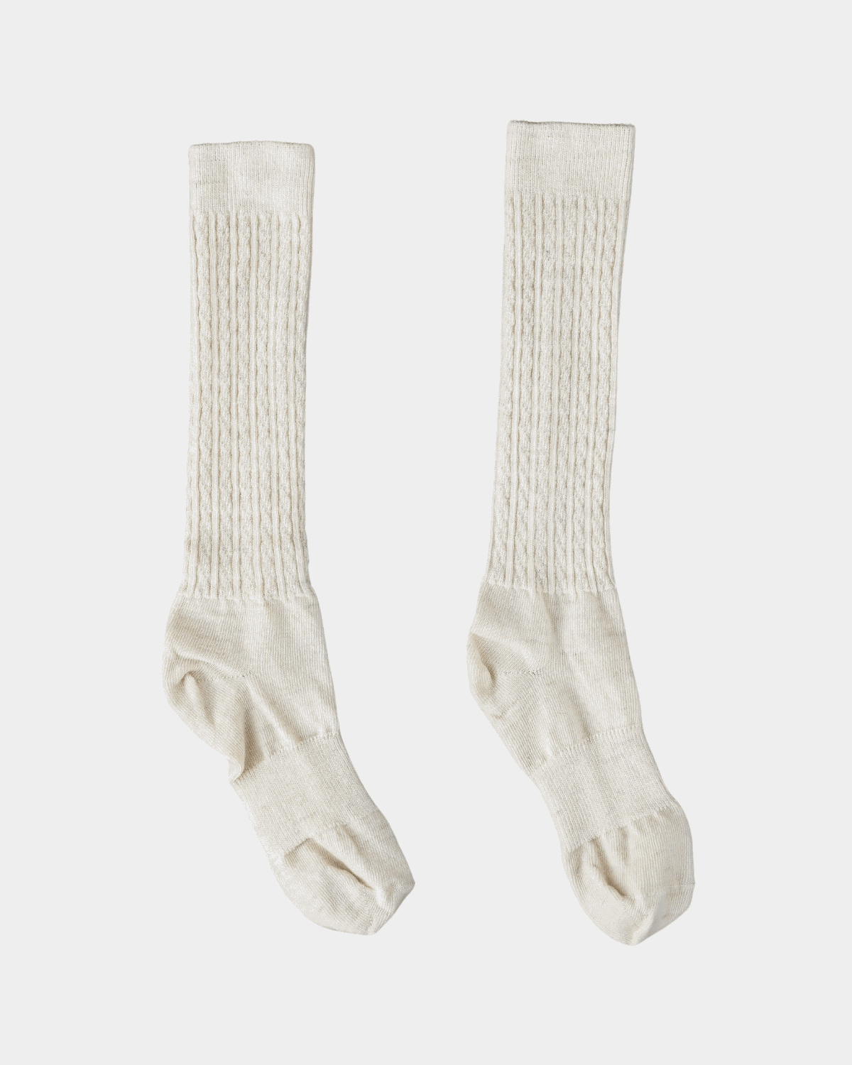 Mohair Wool Cable Knit Knee High Sock (+4 colors)