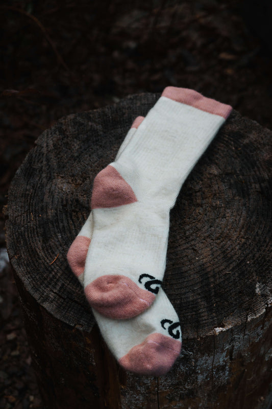 Mohair Wool Two-Tone Crew Sock for Everyday(+5 colors)