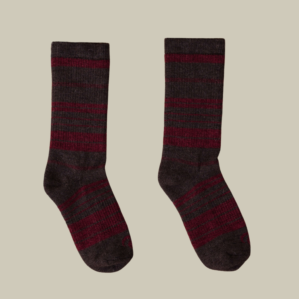 Mohair Wool Striped Crew Sock for Everyday (+6 colors)